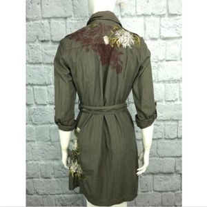 3J Workshop Dress Women's Small Green Embroidered